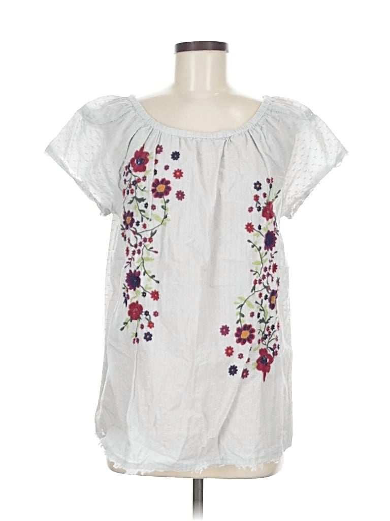 SUNDANCE Pre-owned Short Sleeve Blouse In Silver