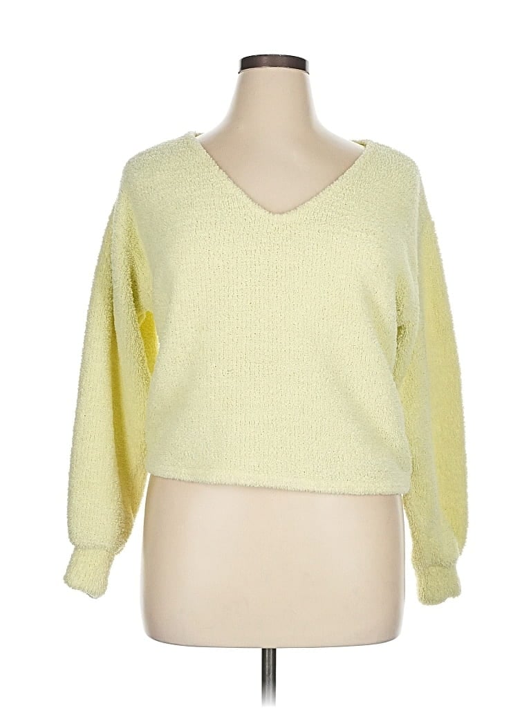 Pre-owned Eloquii Pullover Sweater In Yellow
