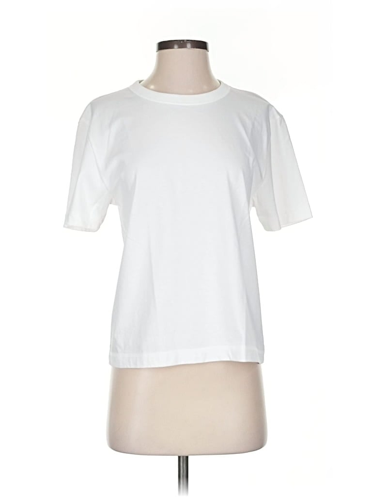 Pre-owned Victoria's Secret Pink Short Sleeve T-shirt In White