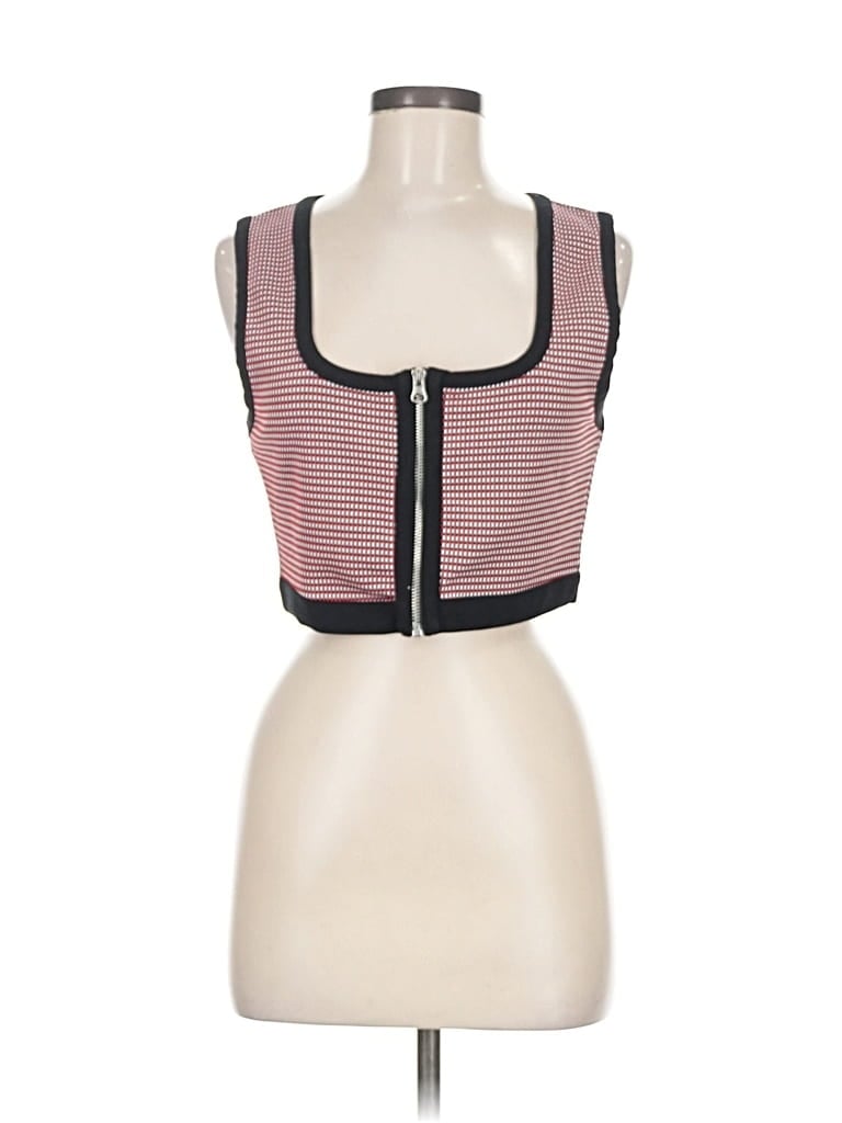 Pre-owned Zara Tank Top Pink Square Neckline Tops