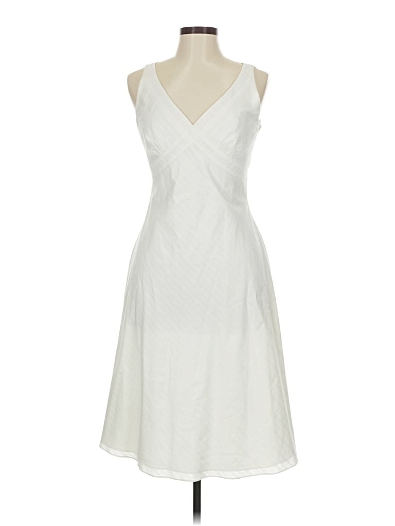 Pre-owned Ann Taylor Cocktail Dress In White