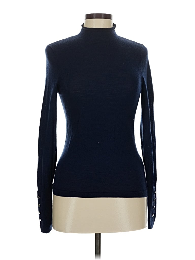 ABERCROMBIE & FITCH Pre-owned Long Sleeve Top Blue Turtleneck Tops