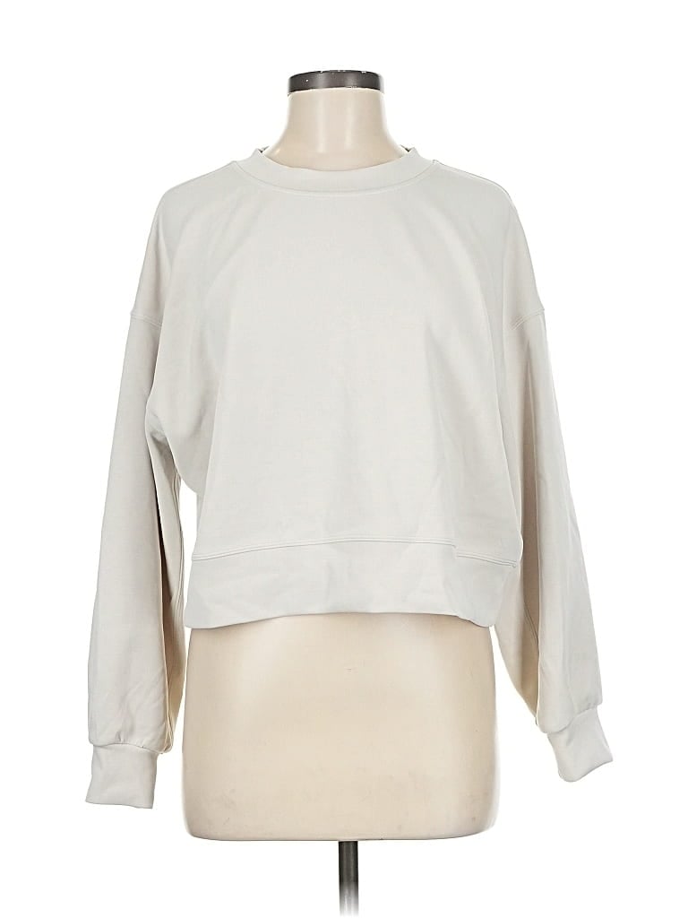 Pre-owned Lululemon Athletica Sweatshirt In White