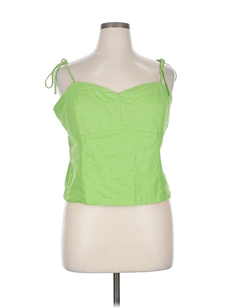 Old Navy Sleeveless Top Green Sweetheart Neckline Tops
