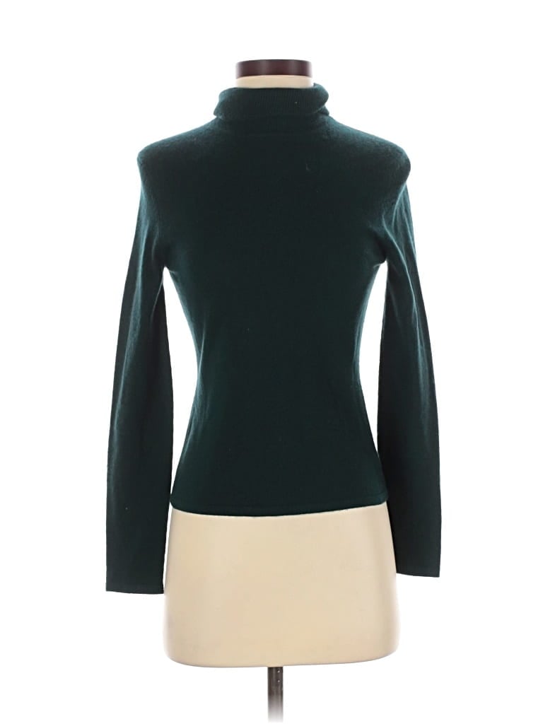 Pre-owned Tse Turtleneck Sweater In Green