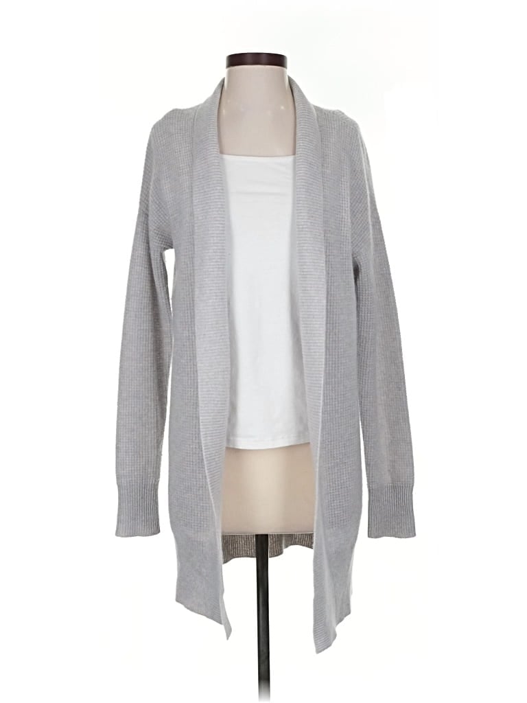 Pre-owned Saks Fifth Avenue Cashmere Cardigan Sweater In Gray