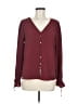 CeCe Burgundy Long Sleeve Blouse Size M - photo 1