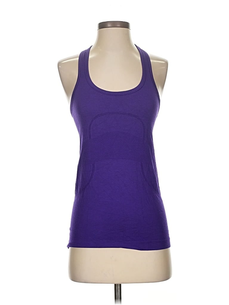 Pre-owned Lululemon Athletica Tank Top Purple Halter Neckline Tops