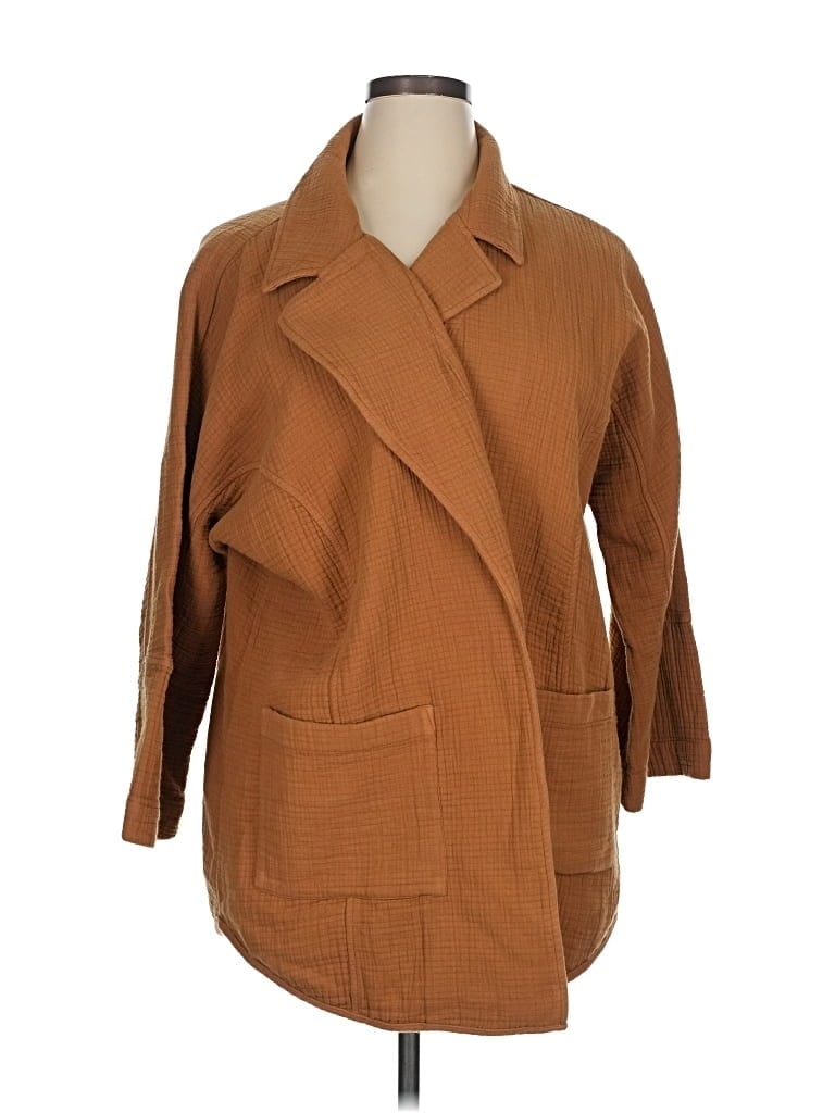 Pre-owned Purejill Coat In Brown