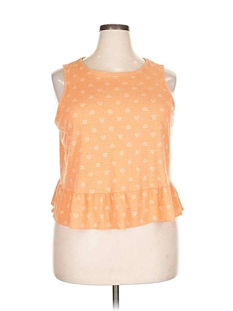Pre-owned Torrid Sleeveless Top Orange Halter Neckline Tops