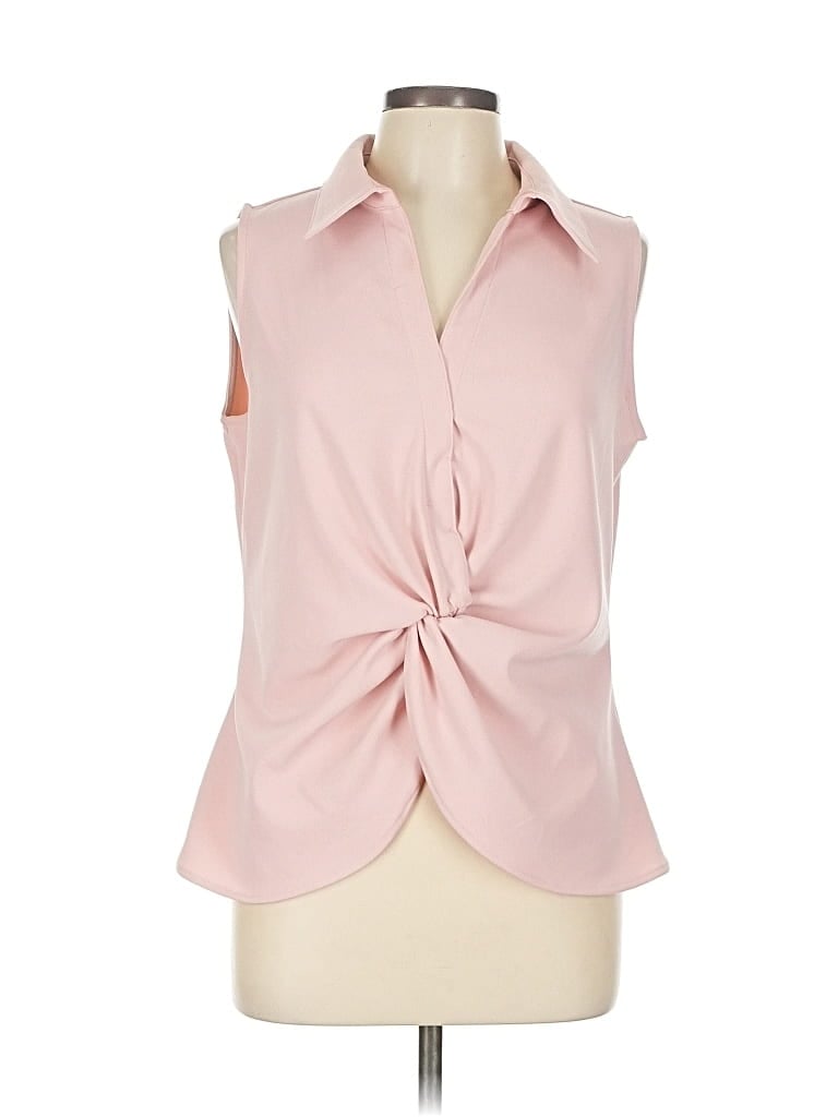 Pre-owned Calvin Klein Sleeveless Blouse In Pink
