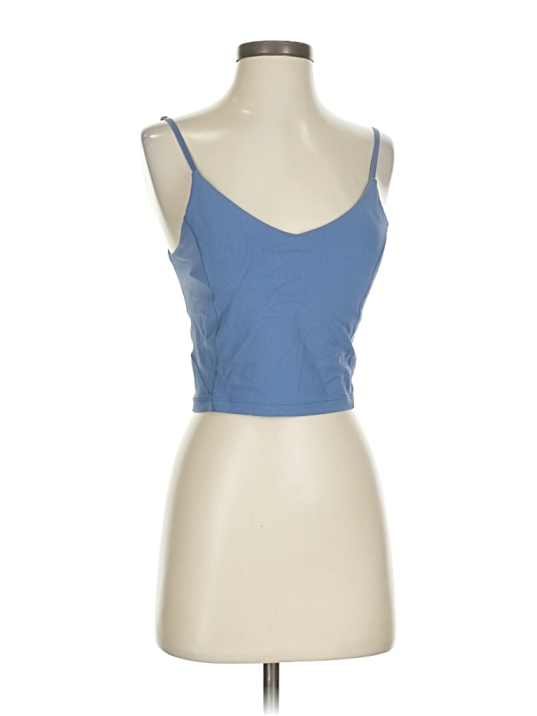 Pre-owned Lululemon Athletica Tank Top Blue Strapless Neckline Tops