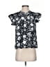 Dylan 100% Cotton Floral Black Short Sleeve Blouse Size S - photo 1