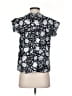 Dylan 100% Cotton Floral Black Short Sleeve Blouse Size S - photo 2