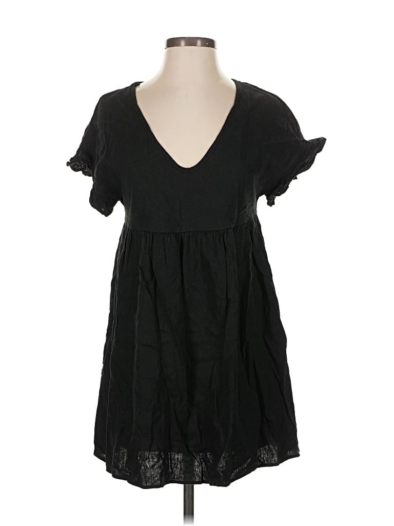 Pre-owned Urban Renewal Short Sleeve Top Black V Neck Tops