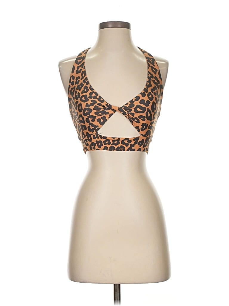 Pre-owned Beachriot Sport Tank Top Orange Halter Neckline Tops