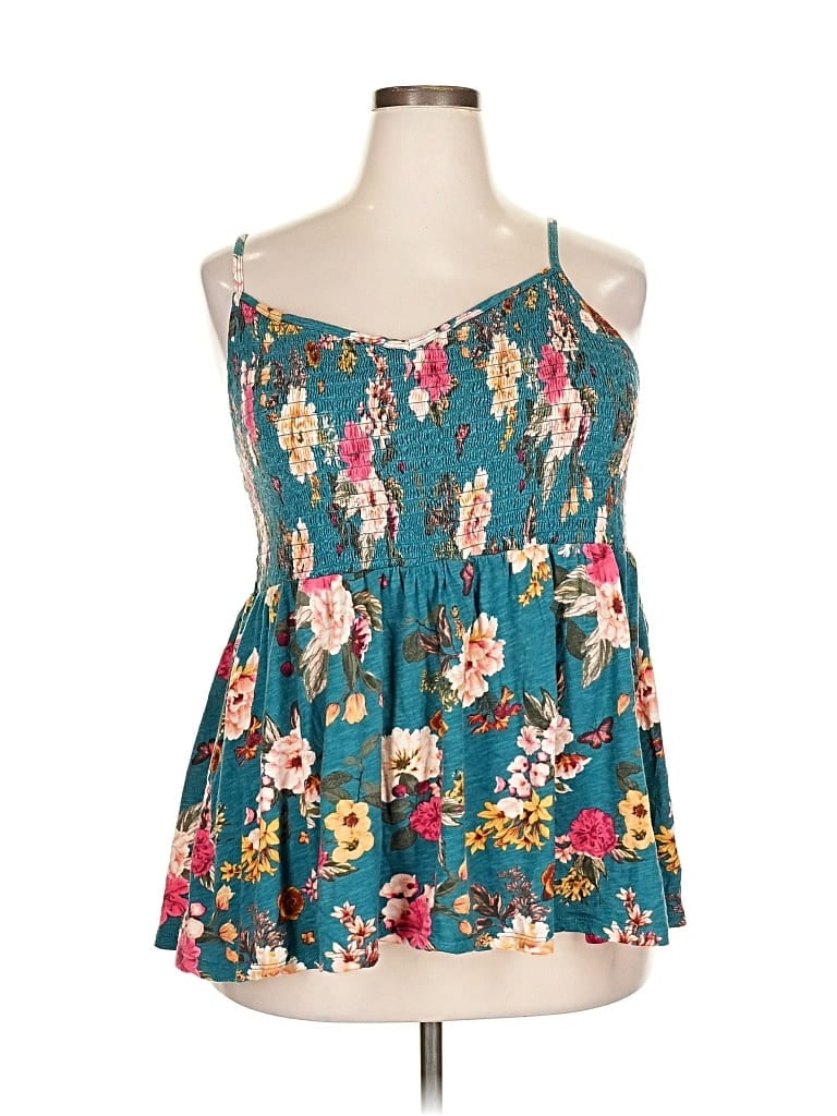 Pre-owned Torrid Sleeveless Blouse In Blue