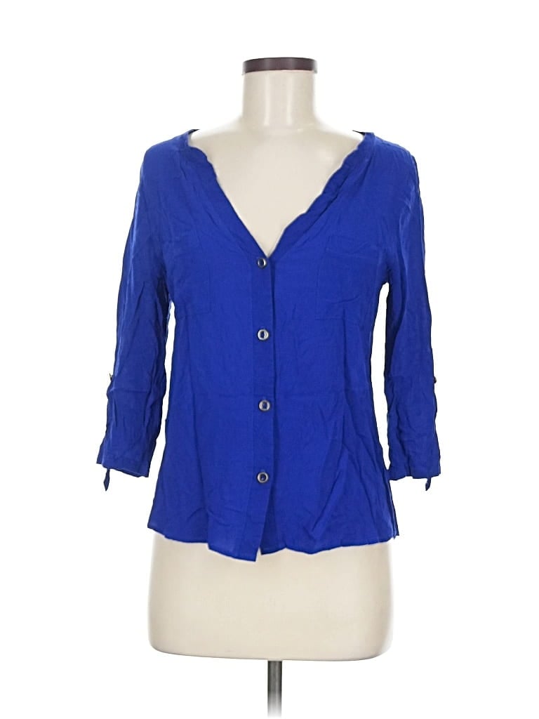 Pre-owned Needle & Thread 3/4 Sleeve Blouse In Blue