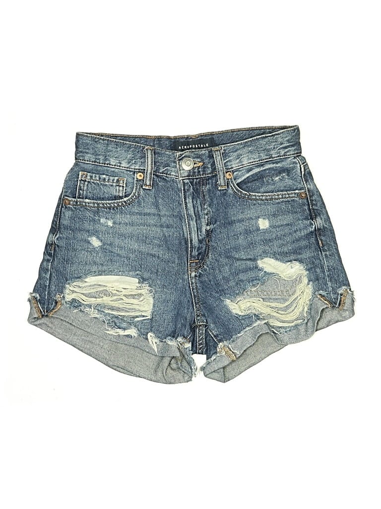Pre-owned Aéropostale Denim Shorts In Blue