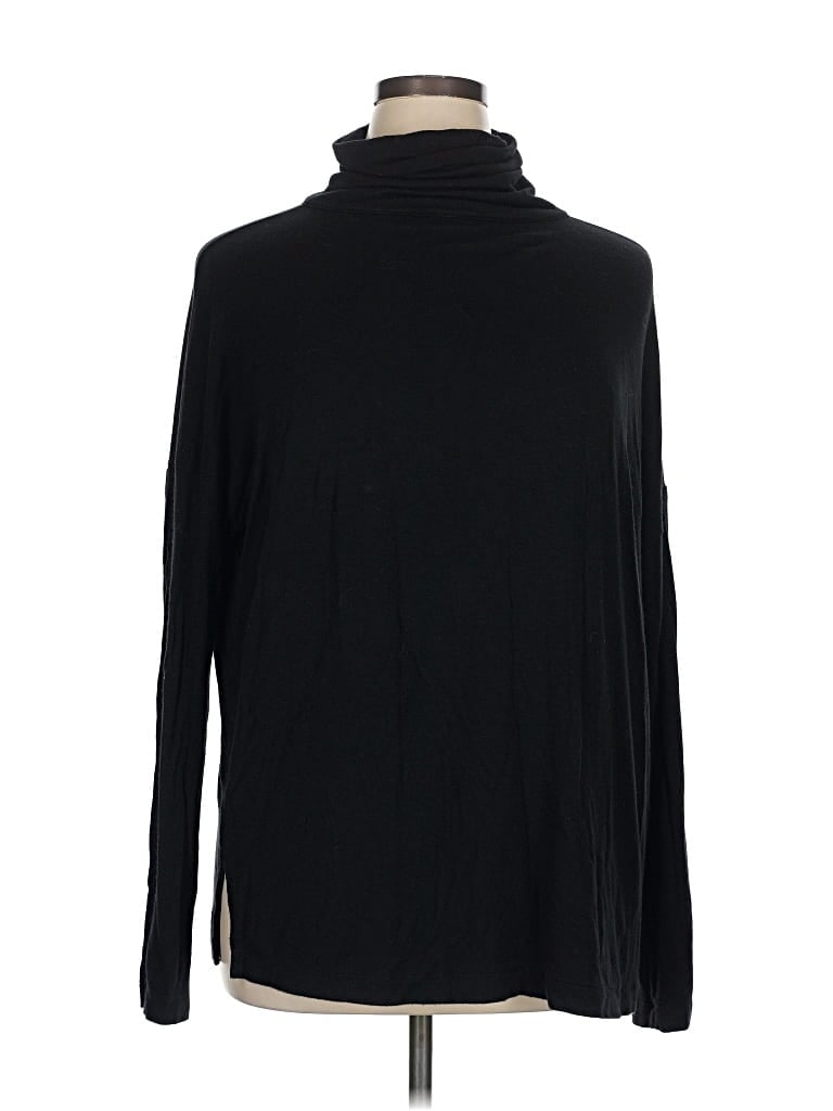 Pre-owned Lou & Grey Long Sleeve Turtleneck In Black