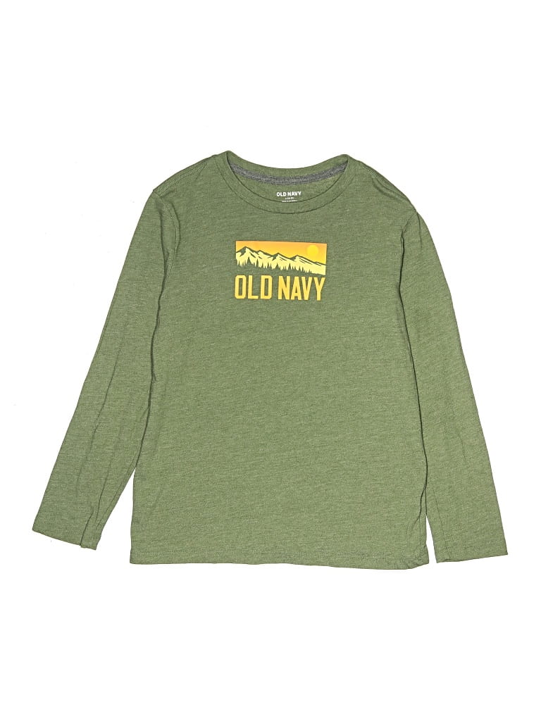 Pre-owned Old Navy Kids' Long Sleeve T-shirt In Green