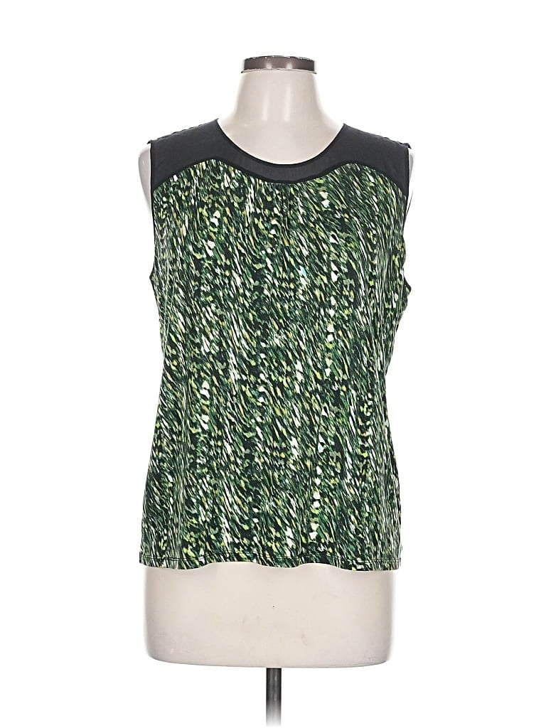 Pre-owned Classiques Entier Sleeveless Top Green Scoop Neck Tops