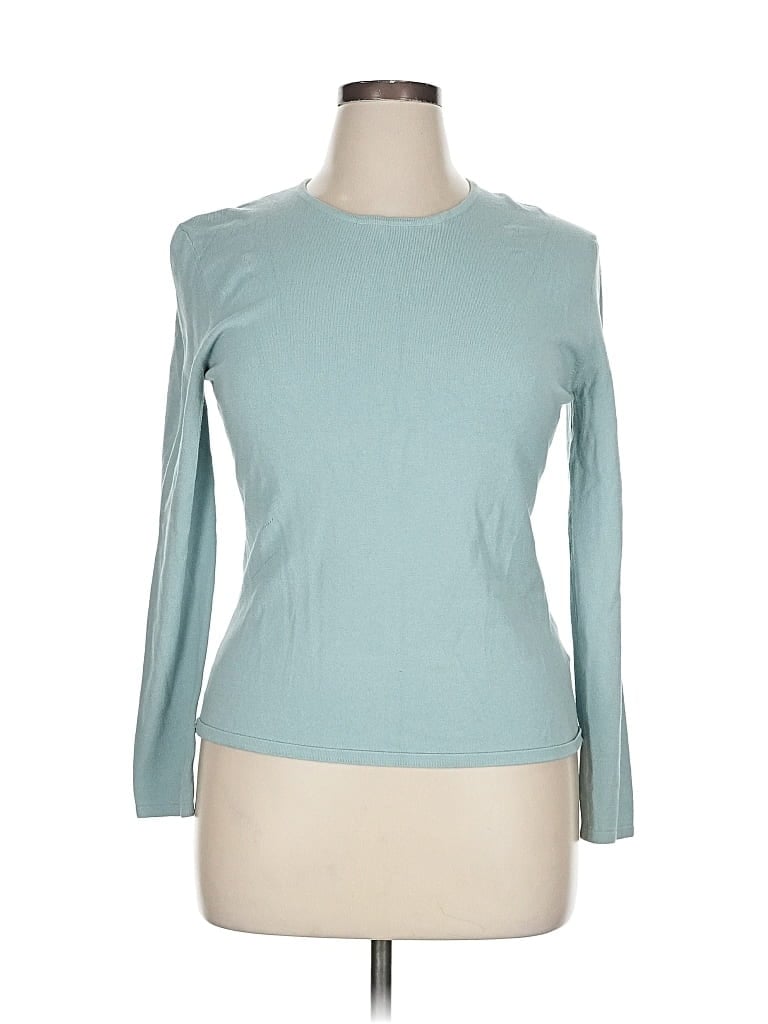 Pre-owned Kasper 3/4 Sleeve T-shirt In Blue