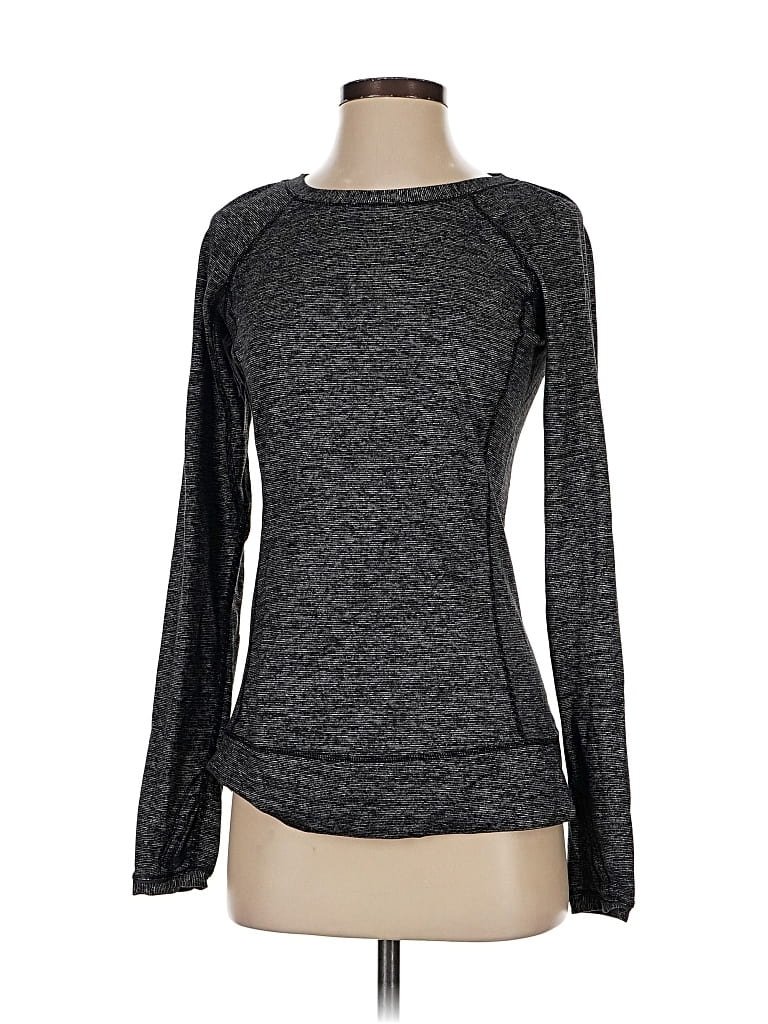 Pre-owned Lululemon Athletica Long Sleeve T-shirt In Black