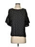 Slate & Willow Polka Dots Black Short Sleeve Blouse Size S - photo 1