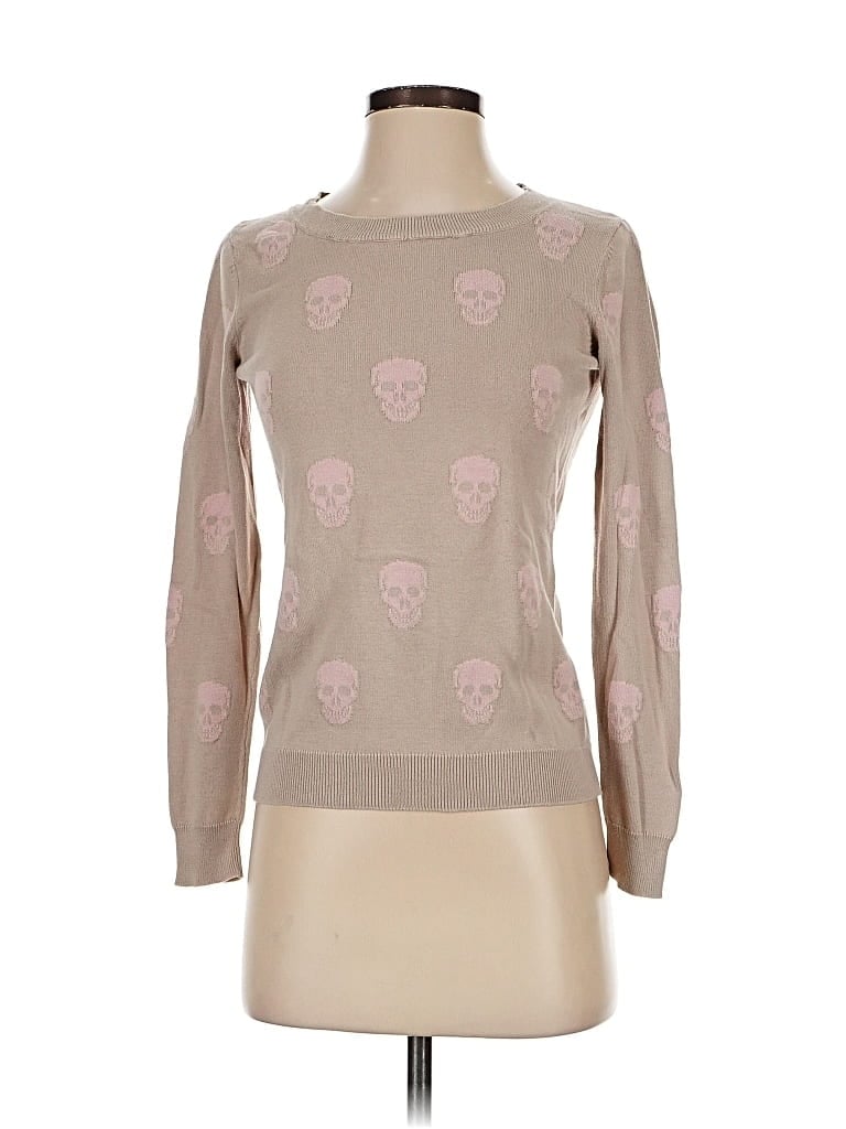 Pre-owned Chelsea & Theodore Pullover Sweater In White