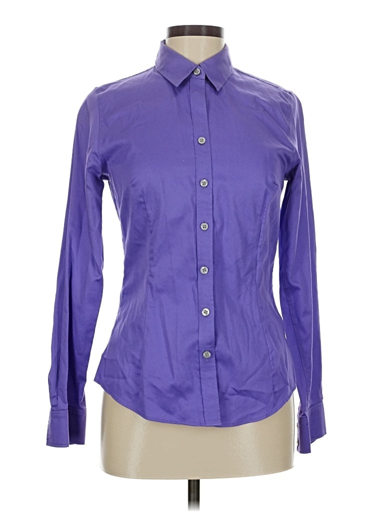 Pre-owned Banana Republic Long Sleeve Button Down Shirt In Purple