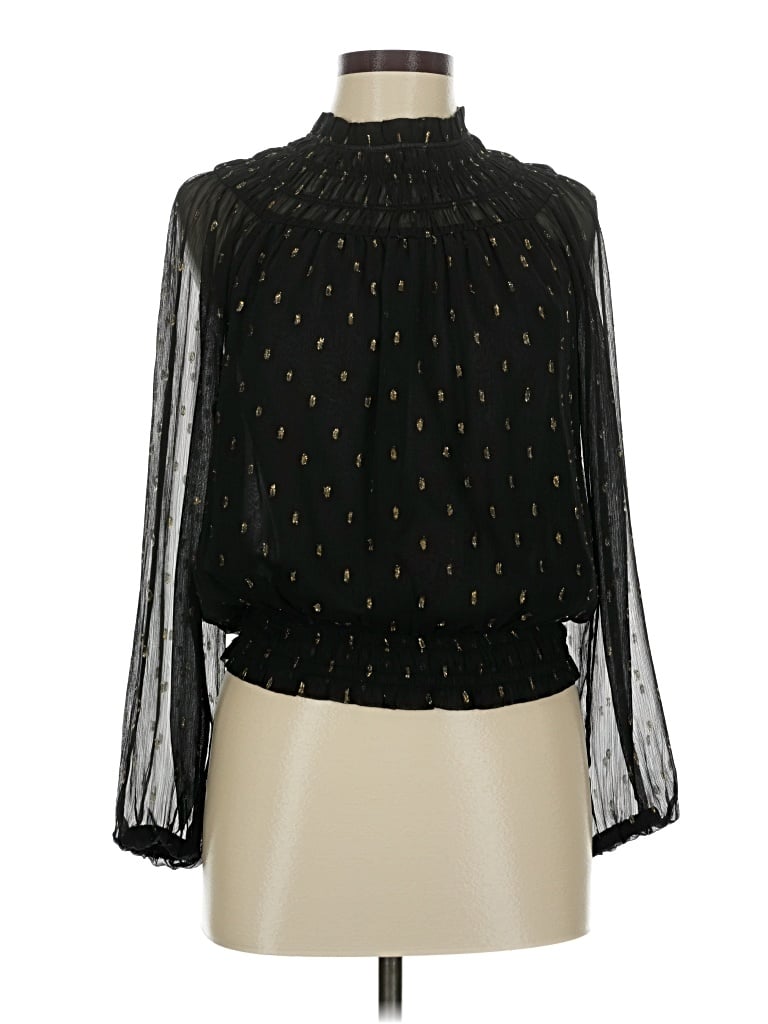 Pre-owned Ann Taylor 3/4 Sleeve Blouse In Black