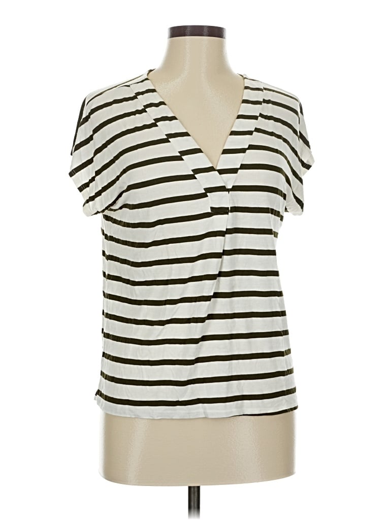 Pre-owned Gilli Short Sleeve Henley Shirt In White