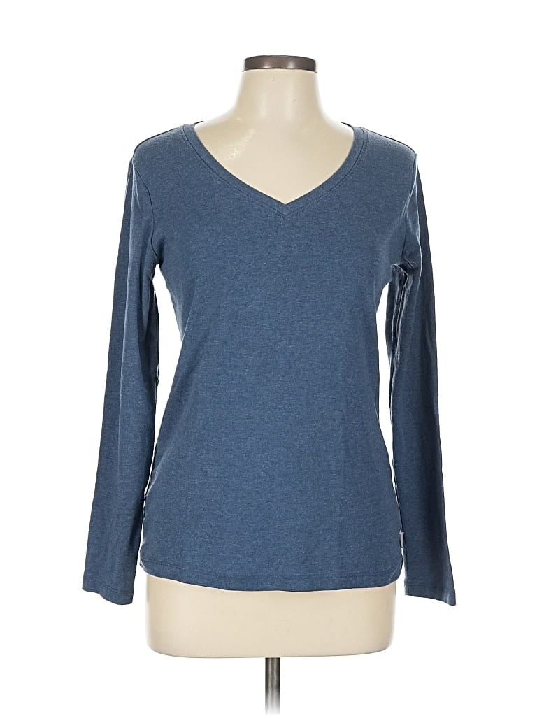 Pre-owned Eddie Bauer Long Sleeve T-shirt In Blue