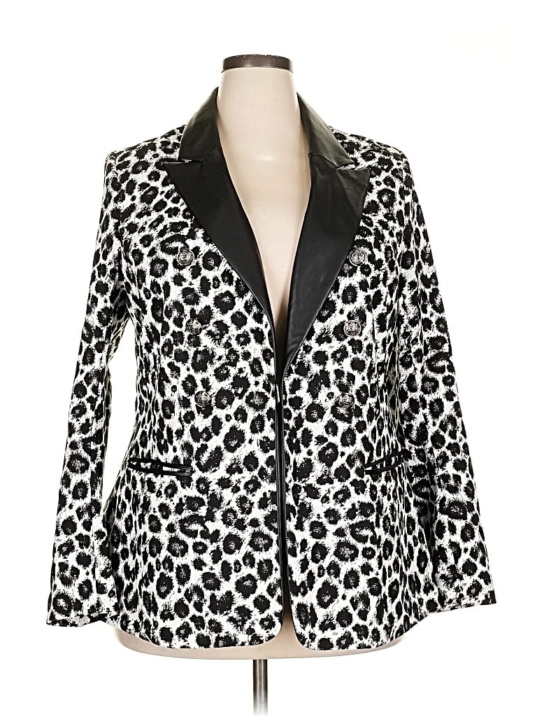 Pre-owned Lane Bryant Blazer Jacket In Silver