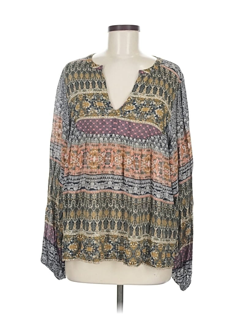 LUCKY BRAND Pre-owned Long Sleeve Blouse In White