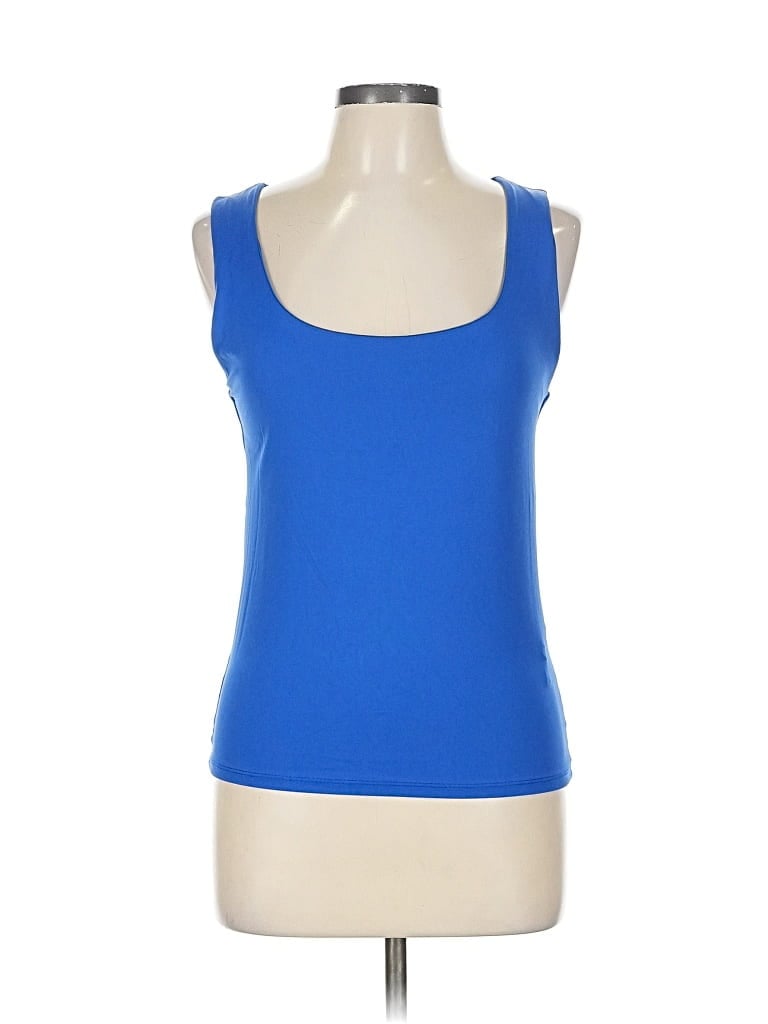 Pre-owned Zara Tank Top Blue Square Neckline Tops