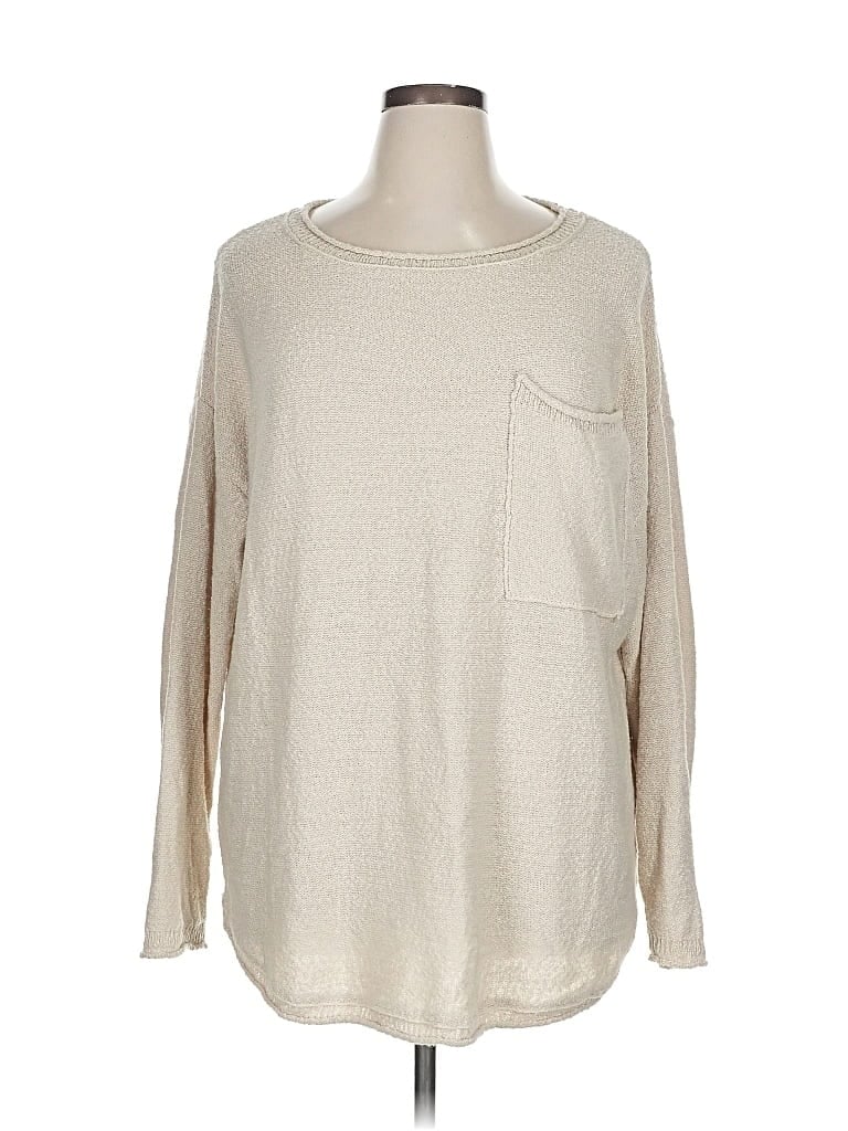 Pre-owned Fp Beach Pullover Sweater In White