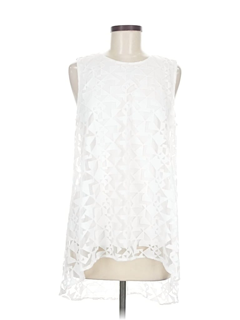 Pre-owned Vince Camuto Sleeveless Blouse In White