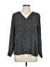 Banana Republic 100% Polyester Polka Dots Black Long Sleeve Blouse Size L - photo 1