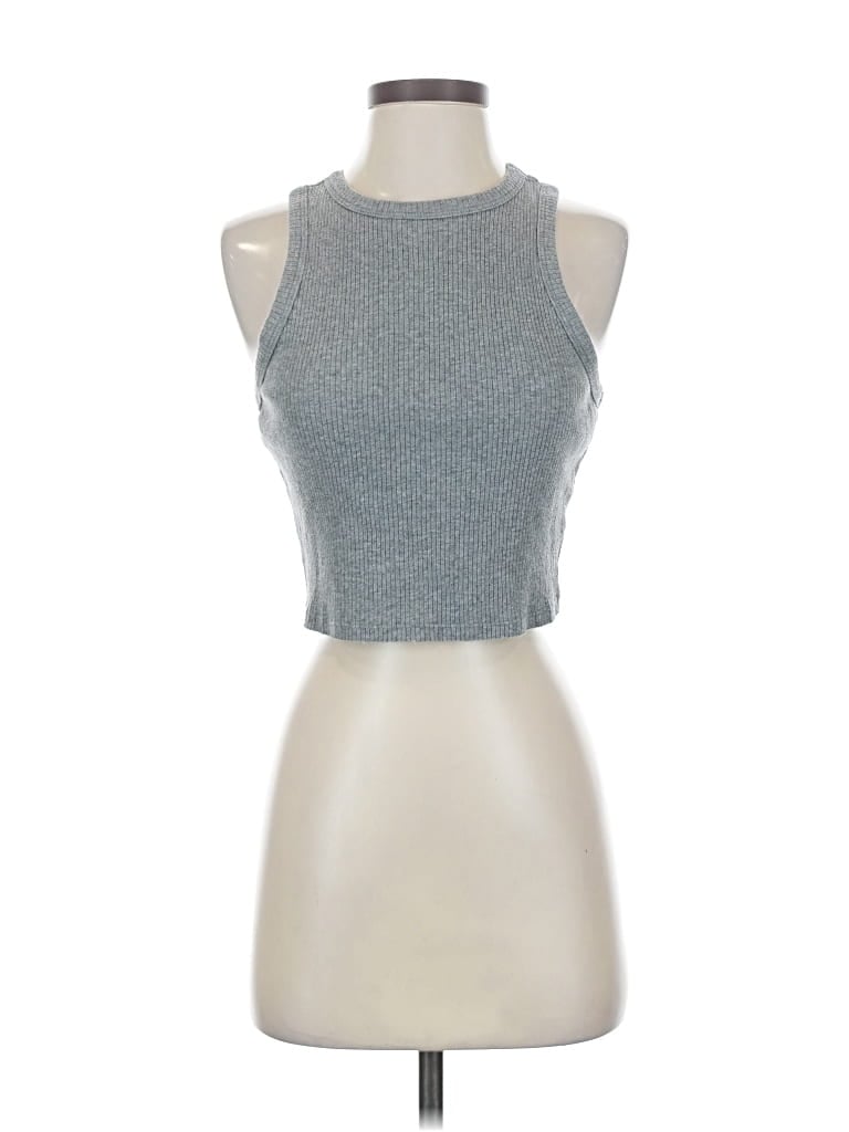Pre-owned Wild Fable Tank Top Gray Halter Neckline Tops