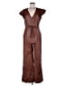 Sachin + Babi Metallic Brown Jumpsuit Size 10 - photo 1