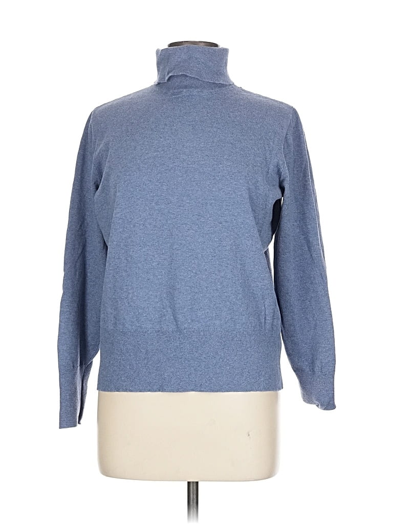 Pre-owned Ann Taylor Loft Outlet Turtleneck Sweater In Blue