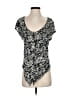 Waverly Grey Black Short Sleeve Top Size S - photo 1