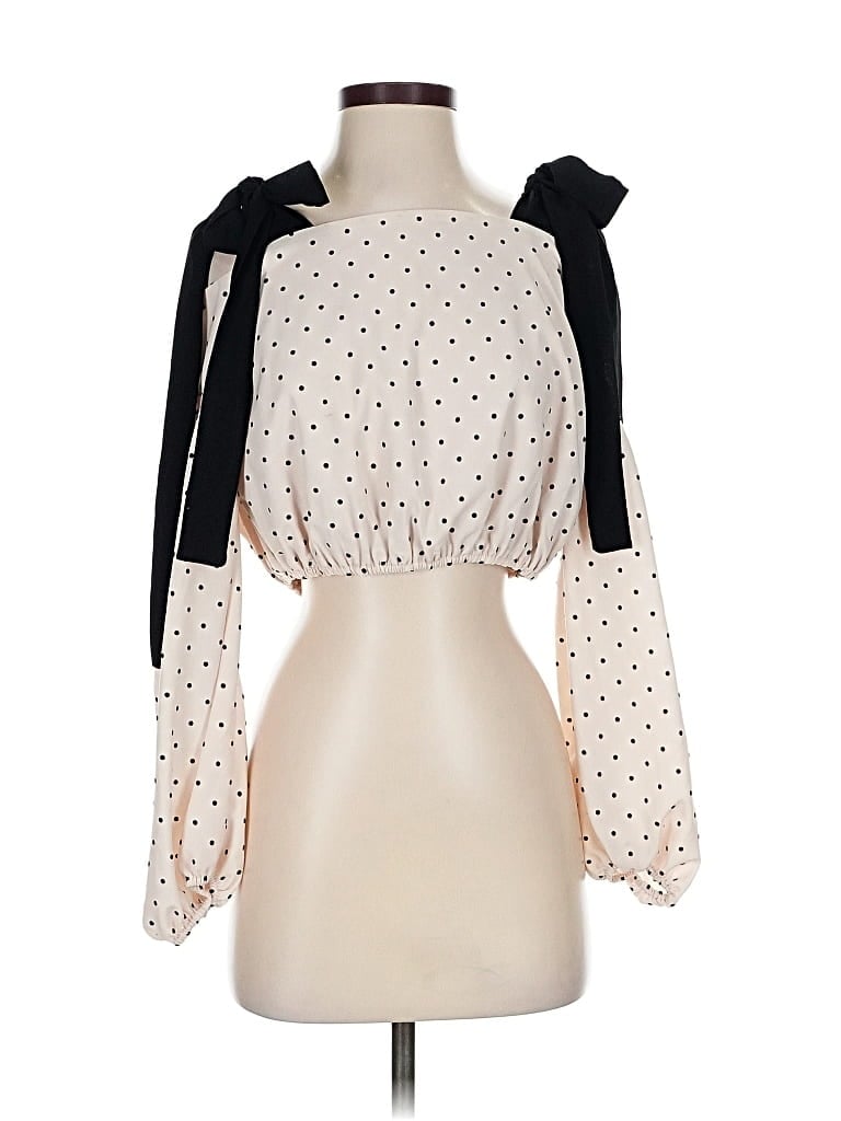 Pre-owned Lovers & Friends Long Sleeve Blouse In White