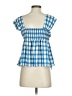 Shein Blue Short Sleeve Blouse Size S - photo 2
