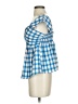 Shein Blue Short Sleeve Blouse Size S - photo 5