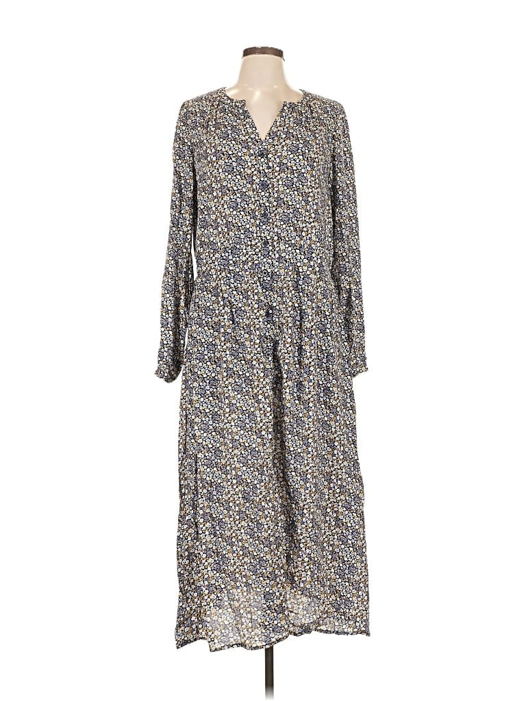 Pre-owned Chaps Casual Dress In Gray