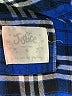 Justice Plaid Blue Long Sleeve Button-Down Shirt Size 16 - photo 3