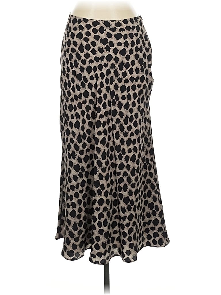 Pre-owned Mm. Lafleur Silk Skirt In Brown